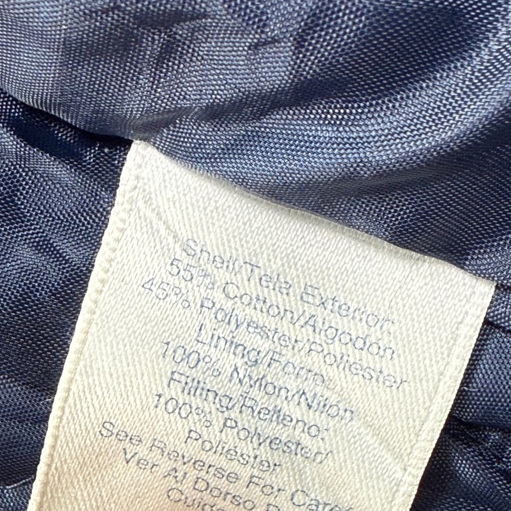 Cabin Creek Parka Jacket Large Navy Blue Quilted Lined Utility Vintage Men's - Picture 8 of 11